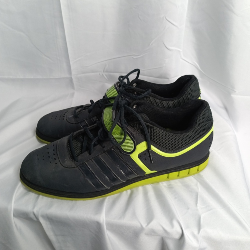 Adidas Powerlift 2 Weightlifting Shoes Grey Solar Yellow S77950 Mens 12.5 s13